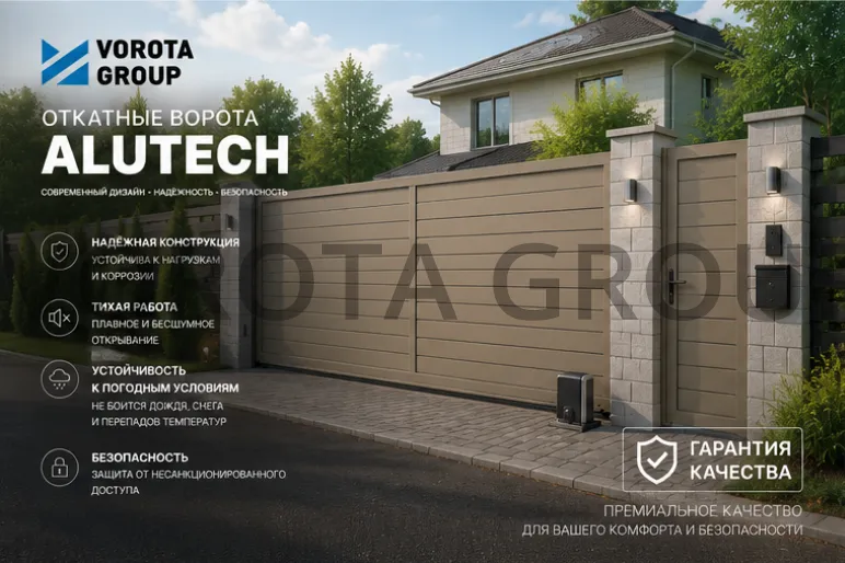 Откатные ворота Alutech Prestige (выс. х  шир.) 1210*2500